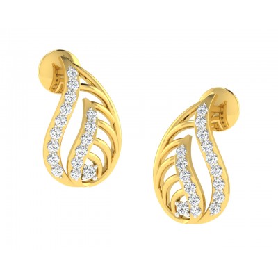 Leza Diamond Earrings in Gold